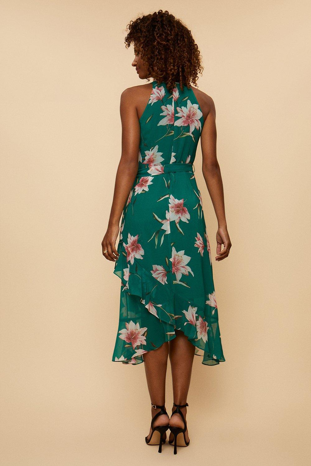 green print summer dress